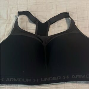 Under Armour Black Racerback Molded-Cup Sports Bra